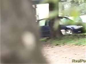 German Stepmom picked up for outdoor fuck-a-thon